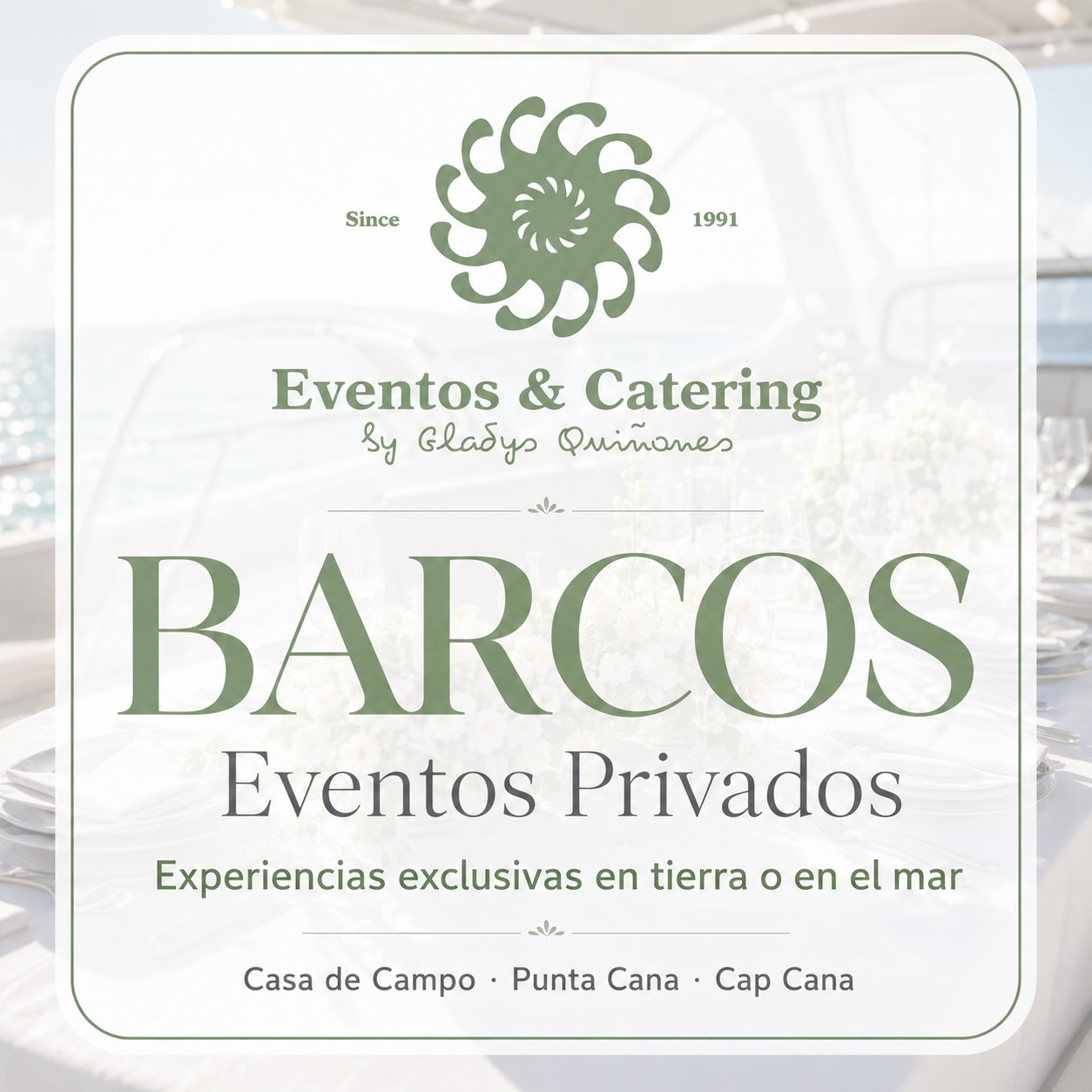 🌊 Vive una experiencia exclusiva en tierra o en el mar.

Llevamos nuestro servicio de catering y eventos privados a embarcaciones, celebraciones íntimas y momentos especiales con una propuesta elegante, cuidada y personalizada.

Ideal para salidas privadas, cumpleaños, celebraciones familiares y experiencias premium.

📲 Cotiza tu evento privado con nosotros.

#EventosPrivados #BarcosRD #CateringPremium #CapCana